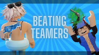 BEATING TEAMERS amp CAMPERS IN MM2… [upl. by Ogg787]