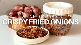 How to make Crispy Fried Onion  A great garnish for nearly everything [upl. by Gonyea29]