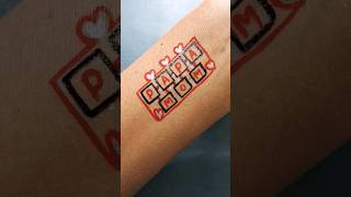 Papa tattoo design❤️ trending viral ytshorts satisfying shortvideo tattoo tatooart mom maa [upl. by Korney]