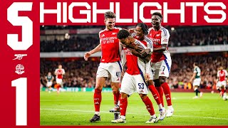 NWANERI SCORES BRACE ON FULL DEBUT 🤩  HIGHLIGHTS  Arsenal v Bolton Wanderers 51  Carabao Cup [upl. by Nevram]