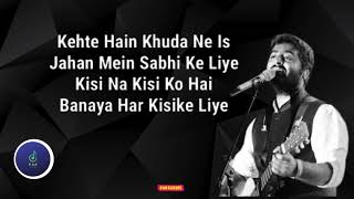 RAABTA LYRICS  ARIJIT SINGH  Kehte Hain Khuda Ne Is Jaha Mein Sabhi Ka Liye [upl. by Eyahsal]