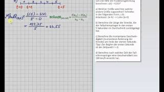 Mittlere Änderungsrate und lokale Änderungsrate  Lösung für Aufgabe 2 [upl. by Dorison]