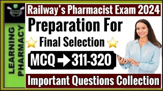 MCQ 311320  RRB 2024  Railway Pharmacist Exam Preparation  Previous Years Questions [upl. by Adnovay994]