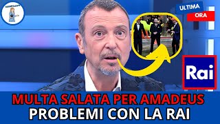 🔥 TERREMOTO IN RAI AMADEUS FUGGE E TRAVOLTA INCIAMPA 💰 MULTA SHOCK E SALATA 😱 [upl. by Latea]