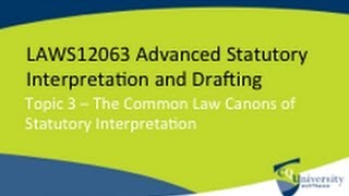 Legal writing course Canons of statutory interpretation [upl. by Inalaek852]