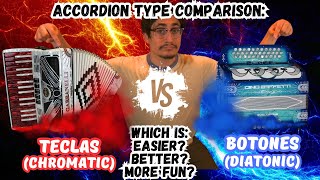 Teclas vs Botones Accordion Comparison Chromatic vs Diatonic [upl. by Katee]