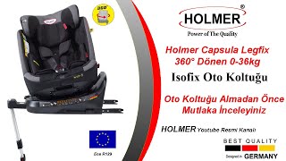 Holmer Capsula MultiPro Aero 3D LegFix İSize 360° Dönebilir 036kg İsofix Oto Koltuğu [upl. by Oicnoel]