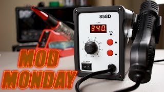 HOW TO USE A 858D HOT AIR REWORK STATION  MOD MONDAY EP5 [upl. by Jerusalem]