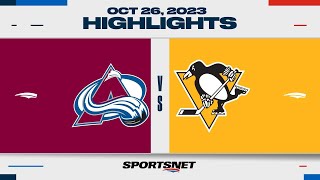 NHL Highlights  Avalanche vs Penguins  October 26 2023 [upl. by Anma126]