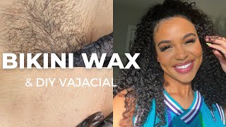 HOW TO DIY BIKINI WAX  AT HOME VAJACIAL  TREATING DARK MARKS  INGROWN HAIRS  BETWEEN WAXES [upl. by Elora]