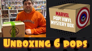 Popcultcha FUNKO POPLANDIA MYSTERY BOX  MARVEL BOX OF 6 MYSTERY POP VINYLs PopcultchaMysteryBox [upl. by Oralee]