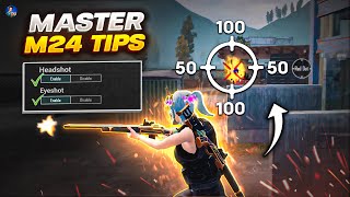 🔥Insane tips and tricks to improve M24 skills  M24 eye shot GUIDE BGMI [upl. by Rush]