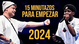 15 MINUTAZOS para empezar el AÑO 2024  Batallas De Gallos Freestyle Rap [upl. by Marrissa]