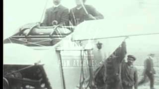 Bleriot in a plane with his wife Archive film 34418 [upl. by Enytsirk29]