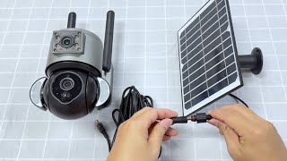 SECTEC Dual Lens Dual View Solar Camera Bluetooth Connection 538 WIFI  Version [upl. by Christoffer250]