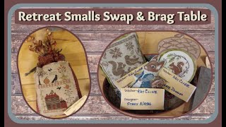 flosstube Extra  Cross Stitch Retreat Smalls Swap amp Brag Table [upl. by Eseilenna]