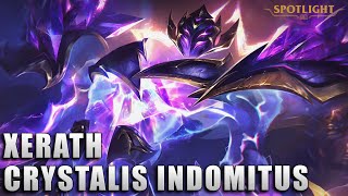 Xerath Crystalis Indomitus Skin Spotlight  League of legends [upl. by Orofselet194]