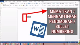 Cara Mengaktifkan dan Mematikan Penomoran Otomatis Microsoft Word [upl. by Nabois]