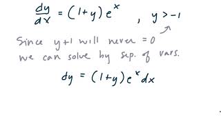 MAT272  Calc2  74 pre9 Separable Differential Equation Review [upl. by Itch]