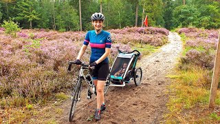 Fietsen in Drenthe met fietskar en baby [upl. by Areit98]