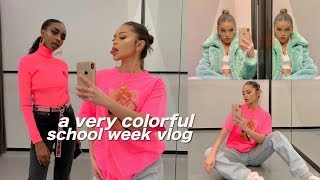 MY REAL SCHOOL WEEK IN MY LIFE  wearing colorful outfits [upl. by Trab]