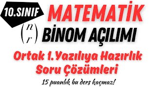 Binom Açılımı Soru Çözümleri  10Sınıf Matematik 1Yazılıya Hazırlık [upl. by Paik]