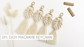 DIY EASY MACRAME KEYCHAIN TUTORIAL  MACRAME SEASHELL KEYRING  STEP BY STEP [upl. by Day]