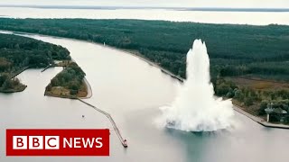 WW2 bomb explodes during attempt to defuse it  BBC News [upl. by Syla]