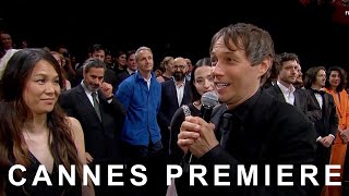 Anora standing ovation amp Sean Baker speech at Cannes premiere screening [upl. by Aihseit]