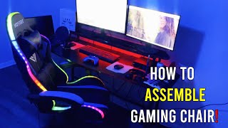 How to assemble a Gaming Chair❗🎮💺🕹️ Hoffree Gaming Chair howto gamingchair pcgaming assembly [upl. by Oric]