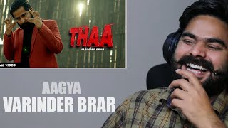 REACTION ON  THAA  VARINDER BRAR Official Video  Latest Punjabi Songs 2023 [upl. by Whipple525]