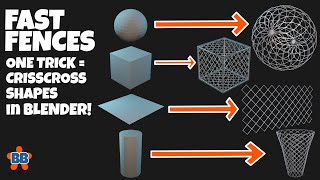 Easy Fence Mesh Crisscross Shapes and Other Abstract Objects in Blender 28 [upl. by Tucky]