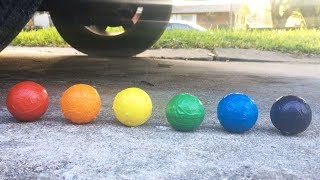 THE MOST SATISFYING CAR TIRE CRUSH  CRUSHING FLORAL FOAM SATISFYING ASMR VIDEO [upl. by Joellen]