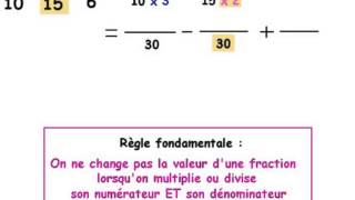 Additionnersoustraire 3 fractions de dénominateurs différents [upl. by Yale140]