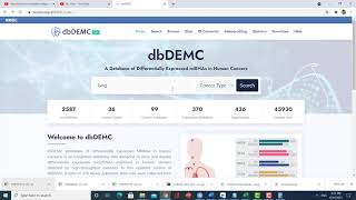 dbDEMC A Database of Differentially Expressed miRNAs in Human Cancers online tool [upl. by Grindlay]