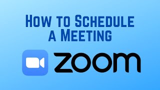 How to Schedule a Zoom Meeting [upl. by Alleras]