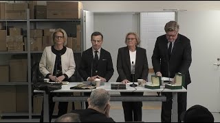 Statsministern finansministern och justitieministern besöker Polismyndigheten 4 november 2024 [upl. by Ahsened275]