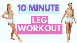 10 Minute Leg Toning Workout  No Equipment No Repeat  At Home Thigh Toning Routine [upl. by Aroz]