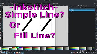 Inkstitch  Simple Line or Fill Line Sometimes its hard to tell [upl. by Araed]