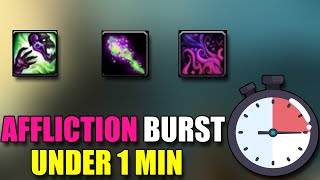 How to Burst as Affliction warlock Explained Under 1 minute  Bualock PVP Guide [upl. by Nylirad]