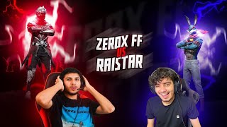 Zerox FF🥷🏻 Vs New Raistar🐰 1v1 Fight on Live🔥 [upl. by Ahasuerus]