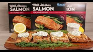 Quick amp Easy Moreys Alaska Wild Salmon with Wasabi Sauce [upl. by Desireah]