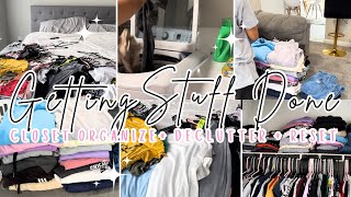 Closet Organize With Me  Declutter  Reset Closet For Fall And Winter  Closet Refresh [upl. by Ramalahs]