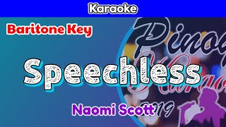 Speechless by Naomi Scott Karaoke  Baritone Key [upl. by Hareehahs856]