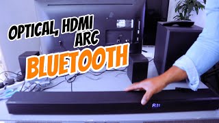 How To Setup HISENSE AX5125H Soundbar To TV OPTICAL HDMI ARC and Optical [upl. by Nauqyt]