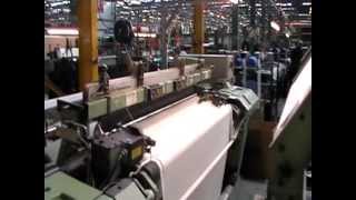 LOO234  4 x 19m SULZER G6200 RAPIER LOOMS with Fabric Batchers [upl. by Aihsened]