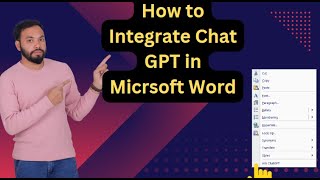 How to Integrate ChatGPT in Microsoft Word [upl. by Omrelliug437]