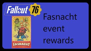 Fallout 76 Fasnacht event rewards Every mask you can get from the event [upl. by Ynitsed]