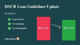 DSCR Loan Guidelines Update Cash Out Refi No Seasoning for Cash Purchases [upl. by Muhcan]