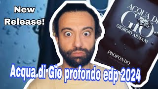 Acqua di Gio profondo edp 2024 release Best freshie yet [upl. by Ygiaf]